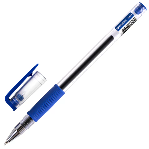 Ручка гелевая РОССИЯ "PATRIOT-GT", СИНЯЯ, корпус прозрачный, узел 0,7 мм, линия письма 0,4 мм, BRAUBERG, 143959 - МСК «Форвард»