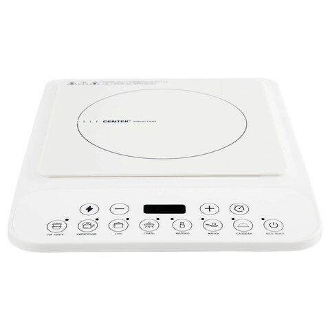 Настольная индукционная плита CENTEK CT-1517, 2000 Вт, 7 программ, электронное управление, белая, CT-1517 White 457587 - МСК «Форвард»
