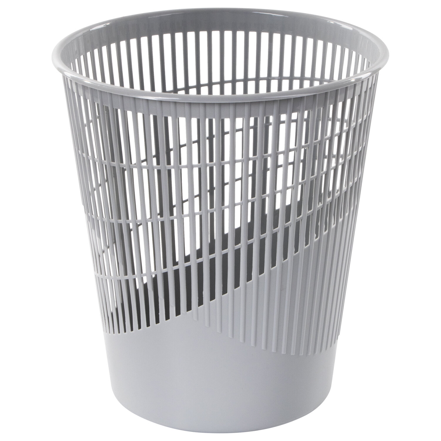 Корзина для бумаг 11 л, сетчатая, серая, BRAUBERG, 230442