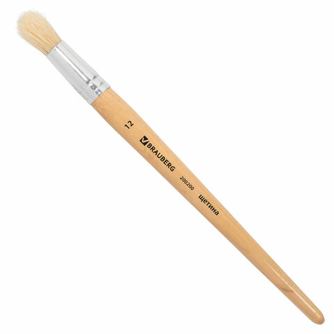 Кисть BRAUBERG щетина, круглая, №12, 200200