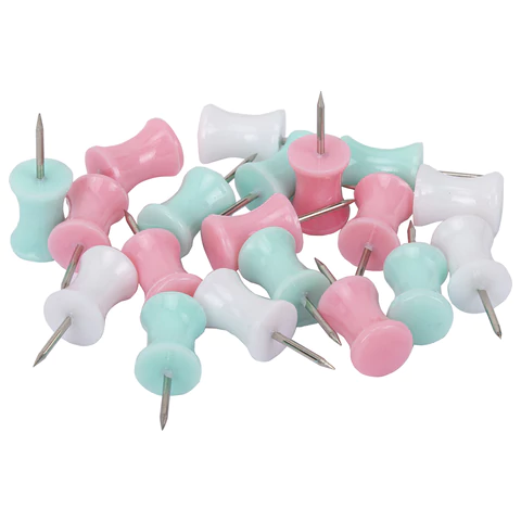 Силовые кнопки-гвоздики BRAUBERG PASTEL, пастельные цвета, 30 штук, 12 мм, 272756 - МСК «Форвард»