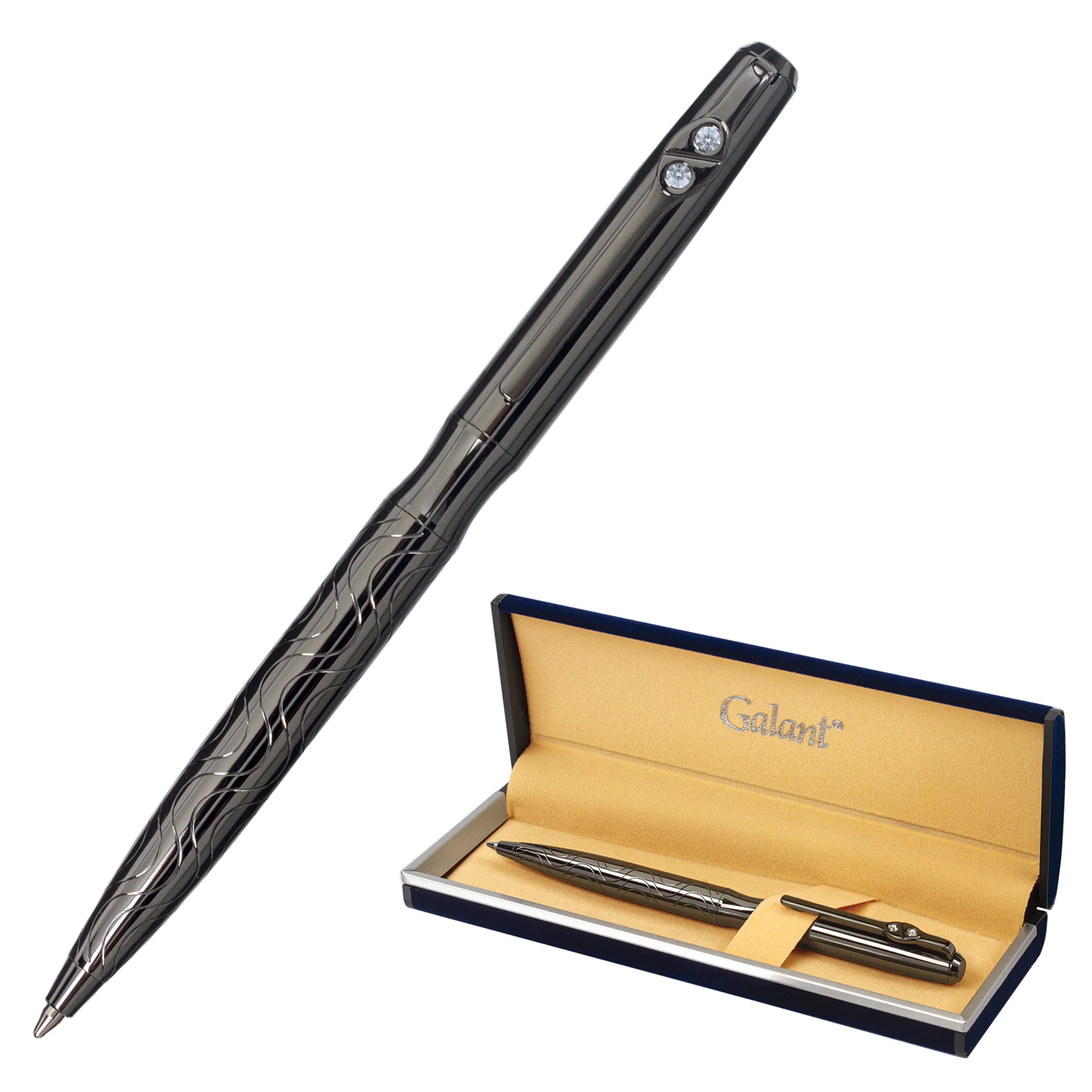 Ручка подарочная шариковая GALANT SFUMATO GOLD, корпус мет., детали роз.зол., 0,7мм, синяя, 143515