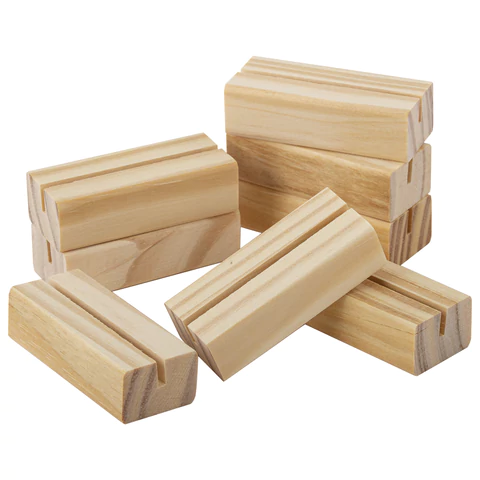 Ценникодержатель деревянный (ценники, реклама, фото) 7х3х2 см, КОМПЛЕКТ 8 шт., BRAUBERG, 291313 - МСК «Форвард»