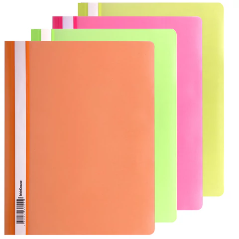 Скоросшиватель пластиковый ERICH KRAUSE "Neon", А4, 120/140 мкм, ассорти, 50030 272914 - МСК «Форвард»