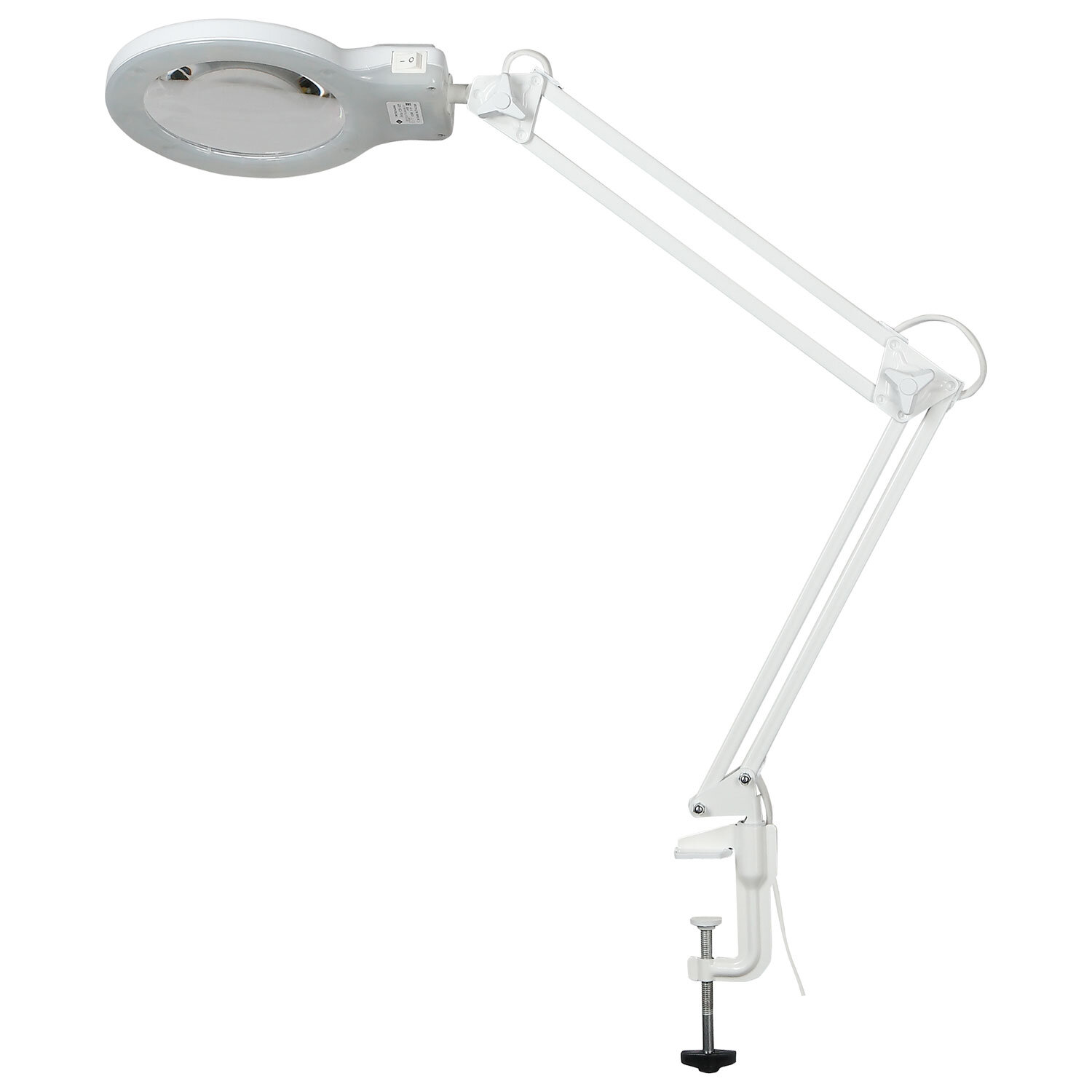 Настольная лампа светильник Трансвит Леда С20 на струбцине, СВЕТОДИОДНАЯ, 8 Вт, ЛУПА(2/9 раз), белый 236638