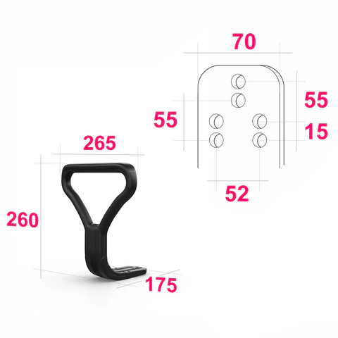 Подлокотник "Самба" для кресла "Престиж", пластиковый, черный 531486 - МСК «Форвард»