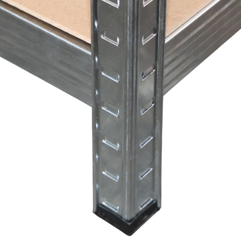 Стеллаж металлический BOOMHOUSE (БУМХАУС) безболтовой, 2000x1000x500 мм, 6 полок МДФ, нагрузка на стеллаж до 875 кг, серебристый, 291416 - МСК «Форвард»