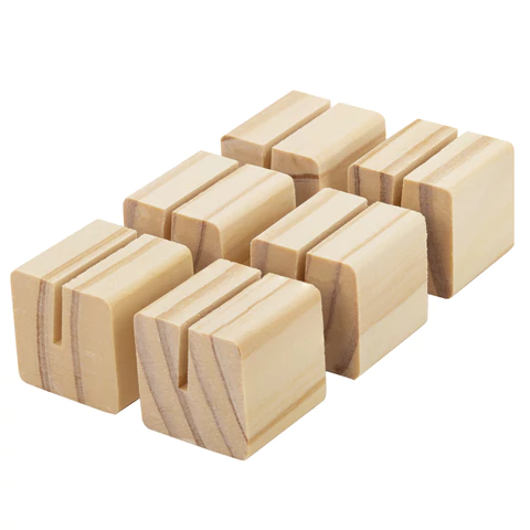 Ценникодержатель деревянный (ценники, реклама, фото) 3,5х3,5х3,5 см, КОМПЛЕКТ 6 шт., BRAUBERG, 291311 - МСК «Форвард»