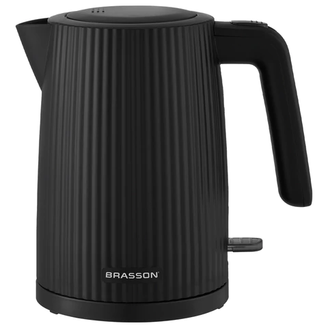 Чайник BRASSON (БРАССОН) KT-561, 1,7 л, 2200 Вт, пластик, подсветка, индикатор уровня воды, черный, 455191 - МСК «Форвард»