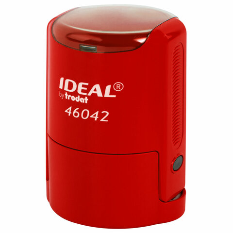 Оснастка для печатей оттиск D=42 мм, синий, TRODAT IDEAL 46042, корпус КРАСНЫЙ, крышка, подушка,125311 238375 - МСК «Форвард»