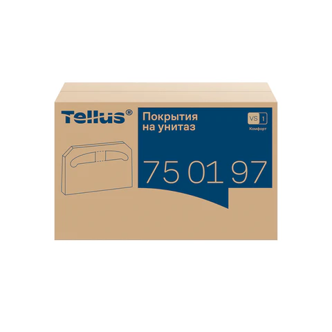 Покрытия на унитаз Tellus/TORK (Система V1), 1/2 сложения, КОМПЛЕКТ 250 шт., 37х41 см, Advanced, белые, 750197 608716 - МСК «Форвард»