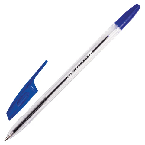 Ручки шариковые BRAUBERG "X-333", НАБОР 8 ШТУК, СИНИЕ, узел 0,7 мм, линия письма 0,35 мм, 144527 - МСК «Форвард»