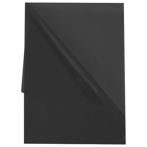 Папка-уголок жесткая, непрозрачная (тонированная), А4, BRAUBERG UNIVERSAL, черная, 0,18 мм, 273056 - МСК «Форвард»