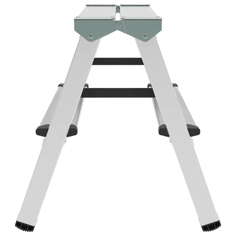 Стремянка алюминиевая двухсторонняя 2х2 ступени, высота площадки 0,43 м, до 150 кг, вес 1,8 кг, НОВАЯ ВЫСОТА, 1120202 609082 - МСК «Форвард»