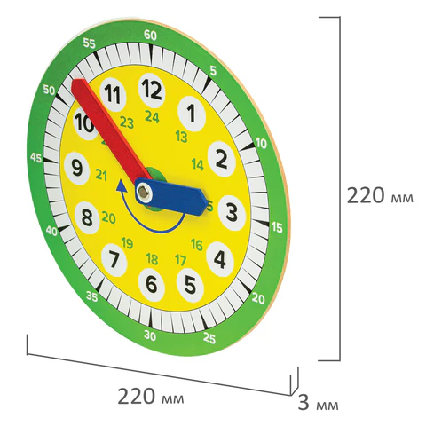 Деревянная игрушка "Умные часы", BRAUBERG KIDS, 665263 - МСК «Форвард»