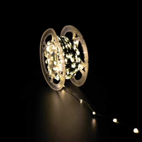 Электрогирлянда-нить уличная "Роса" IP44, 35 м, 1000 LED, теплый белый, 220V, контроллер, ЗОЛОТАЯ СКАЗКА, 591359 - МСК «Форвард»