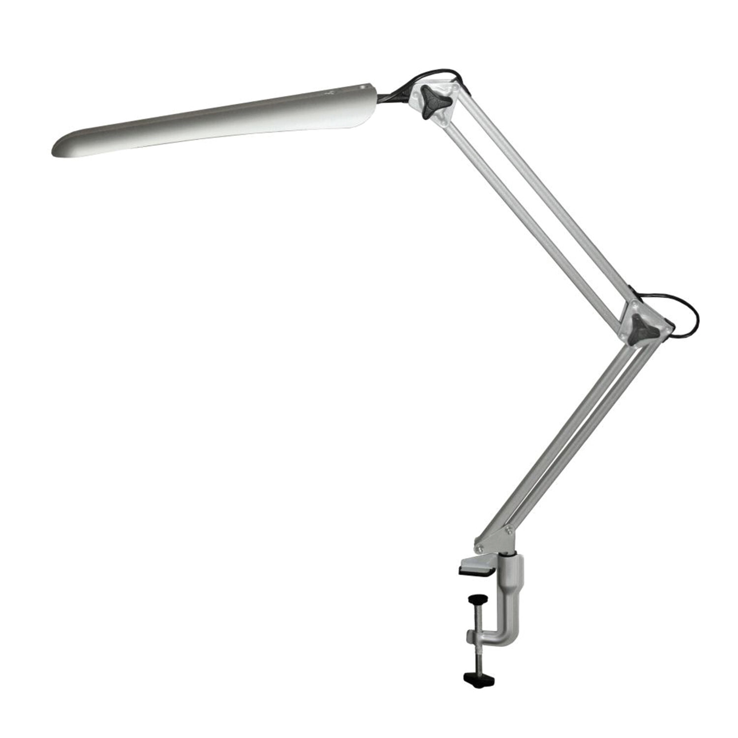Настольная лампа светильник Трансвит Гермес на струбцине, СВЕТОДИОДНАЯ, 8 Вт, серебро 236657