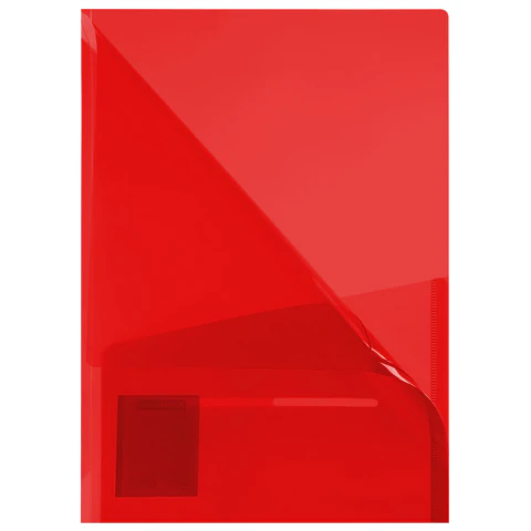Папка-уголок 2 кармана, непрозрачная, А4, BRAUBERG "SPECIAL", красная, 0,18 мм, 273061 - МСК «Форвард»