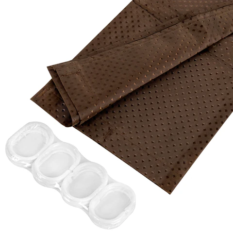 Шторка для ванной ПОЛИЭСТЕР, 180х180 см, кольца в комплекте, КОРИЧНЕВЫЙ БРИЛЛИАНТ, PRIMILA (ПРИМИЛА), 700091 - МСК «Форвард»