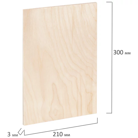 Заготовки для творчества, деревянные, без рисунков, 5 шт., 21х30 см, BRAUBERG HOBBY, 665313 - МСК «Форвард»