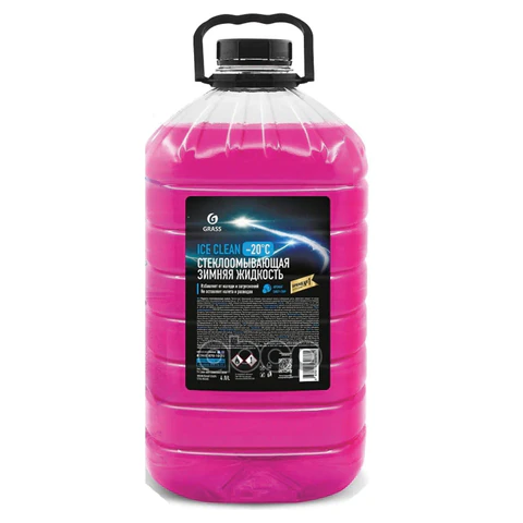 Жидкость незамерзающая стеклоомывающая 3 л GRASS ICE CLEAN -20 °С, изопропил (безопасная), ПЭТ, 110487 702565