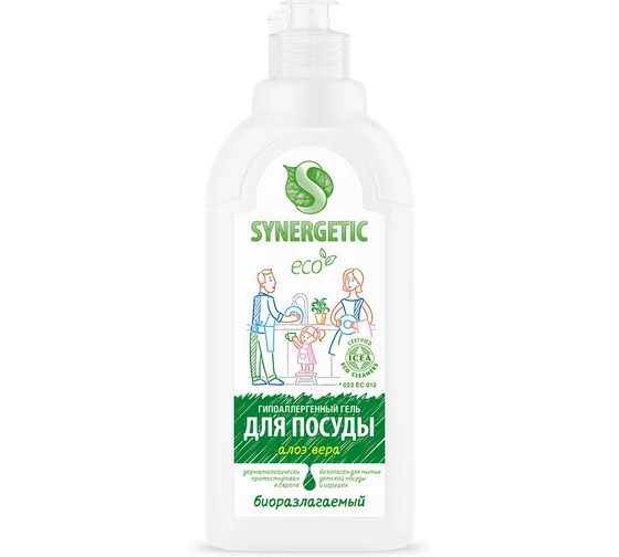 Средство для мытья посуды Synergetic Алоэ вера гель 0.5 л 1451011 - МСК «Форвард»