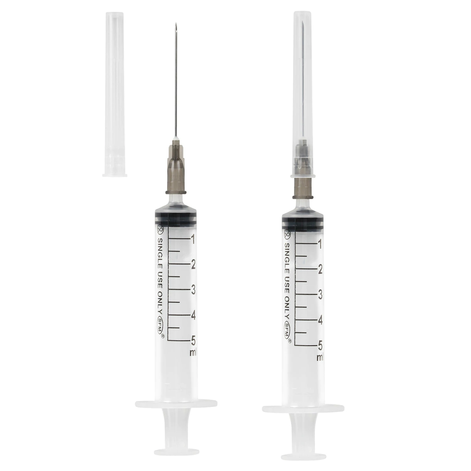 Шприц 3-х компонентный SFM, 5 мл. КОМПЛЕКТ 100 шт. в коробке, игла 0,7х40 - 22G, 534202 630464