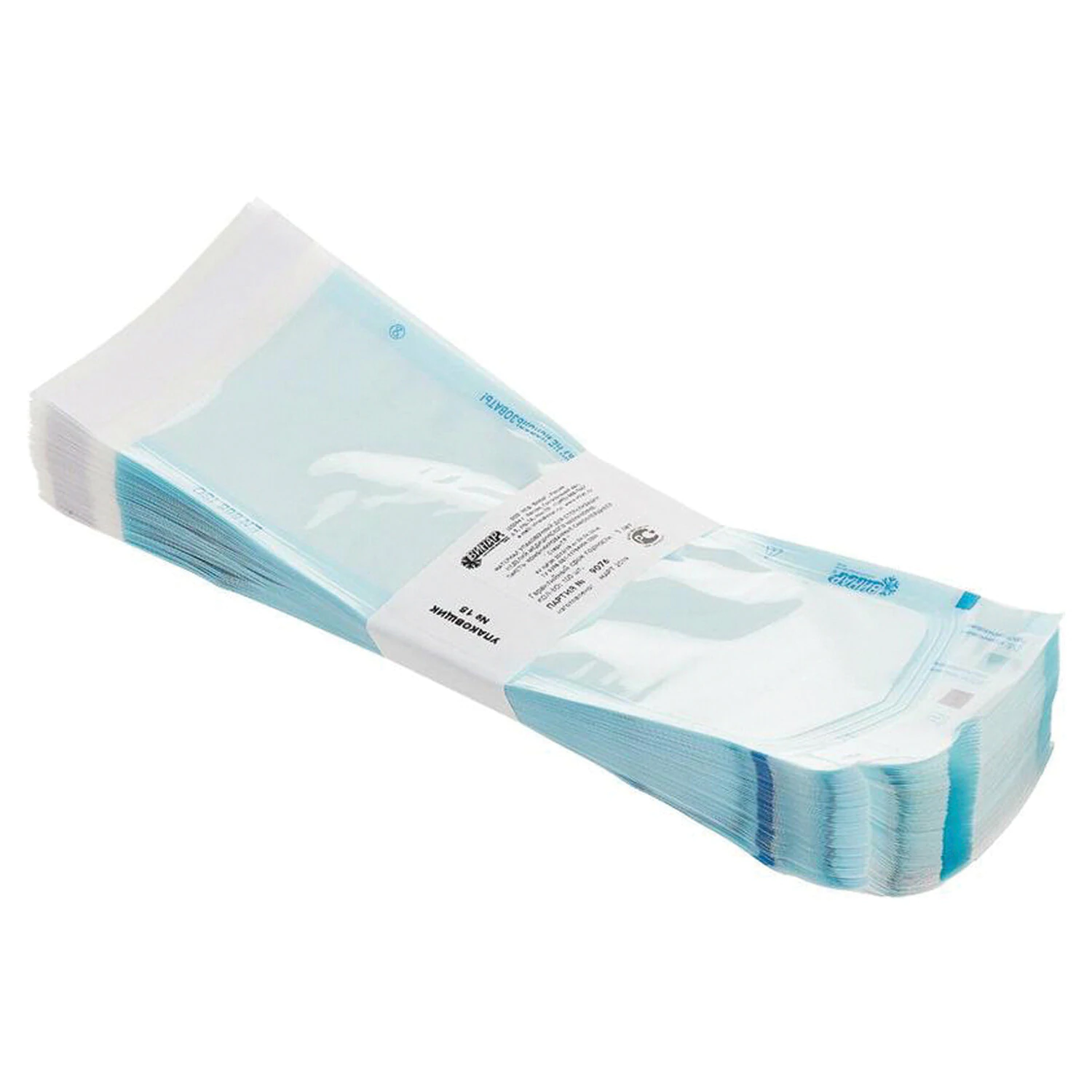 Пакет комб. самокл. ВИНАР СТЕРИТ, комплект 100 шт., для ПАР/ГАЗ стерилизации, 90х250мм,630417