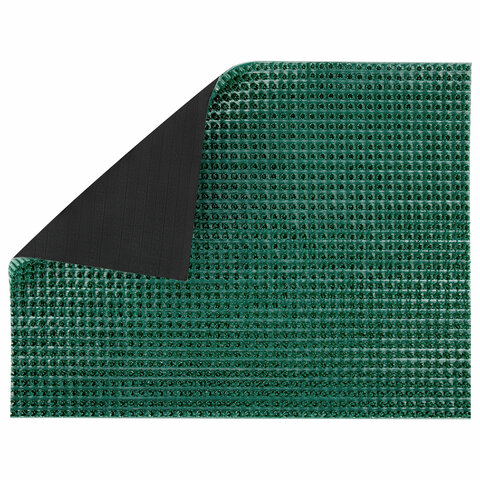 Коврик придверный 45х60 см, ЗЕЛЕНЫЙ пластиковый грязезащитный, толщина 10 мм, "ТРАВКА", PRIMILA, 701065 - МСК «Форвард»