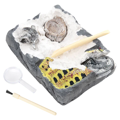 Набор для раскопок "Древний Рим" 16х23 см, инструменты, BRAUBERG KIDS, 665937 - МСК «Форвард»