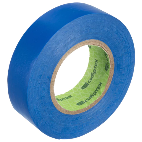 Изолента ПВХ 19мм х 20м, СИБРТЕХ, 180мкм, цвет-синий, 88793 670330