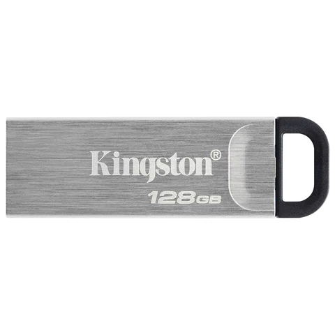 Флеш-диск 128 GB KINGSTON DataTraveler Kyson, разъем USB 3.2, серебряный, DTKN/128GB 514063