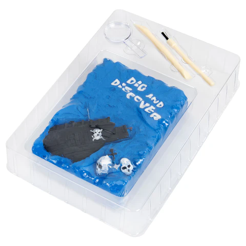 Набор для раскопок "Легенды о пиратах" 16х23 см, инструменты, BRAUBERG KIDS, 665938 - МСК «Форвард»