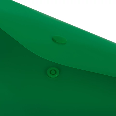 Папка-конверт с кнопкой BRAUBERG "SUPER", А4, матовая непрозрачная, зеленая, ПРОЧНАЯ 0,2 мм, 272877 - МСК «Форвард»