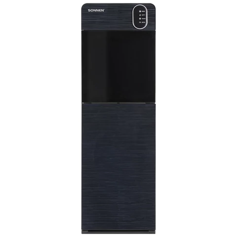 Кулер для воды SONNEN FSE-03Bi напольный, нагрев/охлаждение, НИЖНЯЯ ЗАГРУЗКА, 3 крана, графит, 455744 - МСК «Форвард»