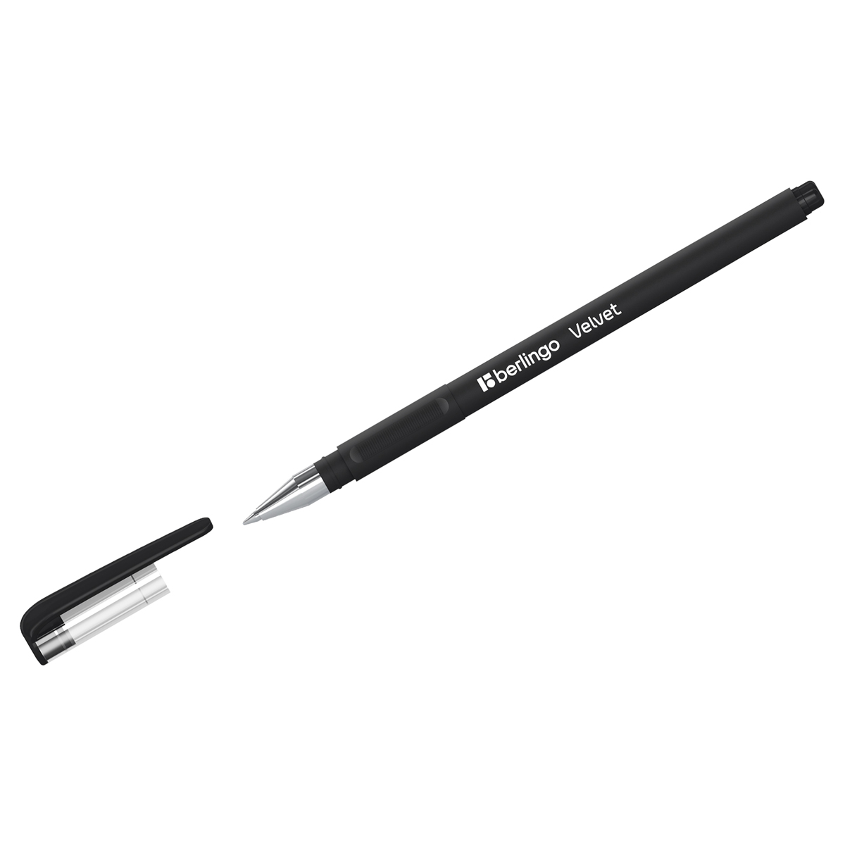 Ручка гелевая Berlingo "Velvet" черная, 0,5мм, прорезиненный корпус CGp_50125 243042