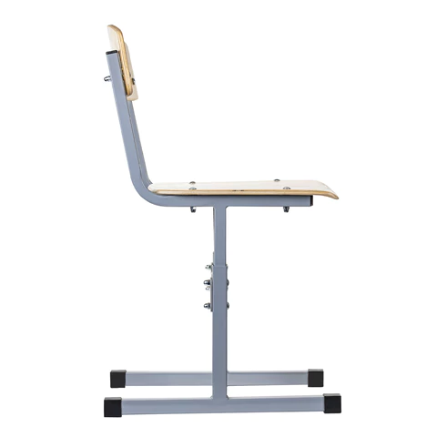 Стул ученический регулируемый "Ученик", 340х430х585-665 мм, рост 2-4, серый каркас 531895 - МСК «Форвард»