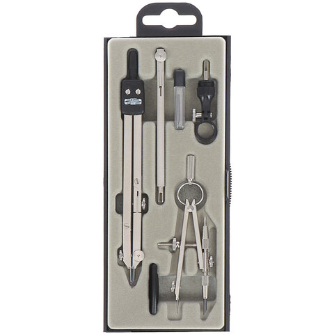 Готовальня профессиональная KOH-I-NOOR,  6 предметов, пластиковый пенал с европодвесом, 06902B0000TE 210460