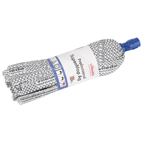 Насадка МОП ленточная для швабры, крепление еврорезьба, хлопок/п-эстер/резина, 33см, VILEDA АнтиБак 602128