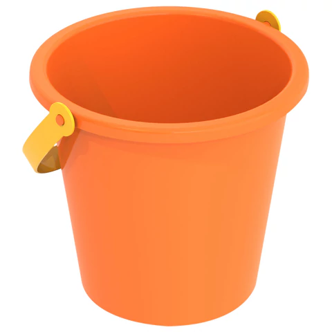 Ведро детское непрозрачное, пластиковое, 16,5x16,5x15 см, НОРДПЛАСТ, 109/1 666431