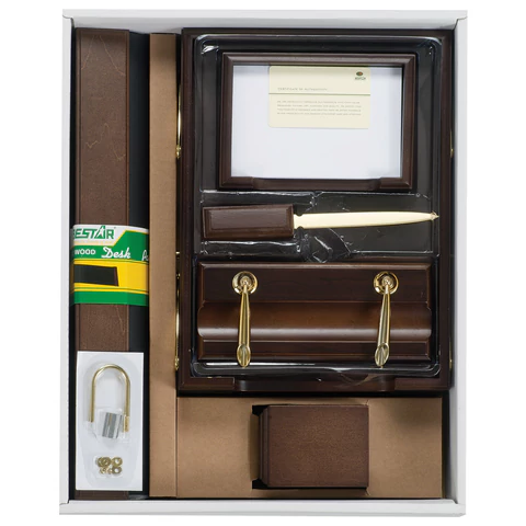 Набор подарочный настольный BESTAR "Artemis" из дерева, 10 предметов, цвет "орех", 236357 - МСК «Форвард»