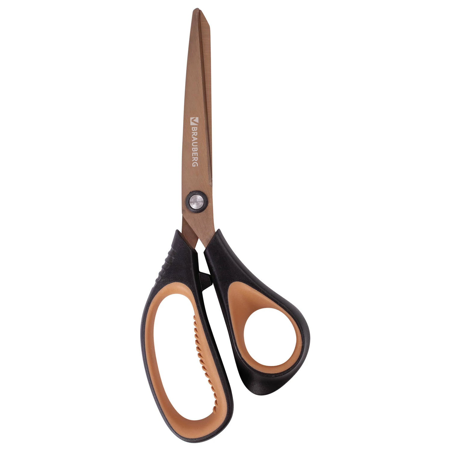 Ножницы BRAUBERG "Heavy Duty", 210 мм, титановое покрытие, 2-х сторонняя заточка, 236790
