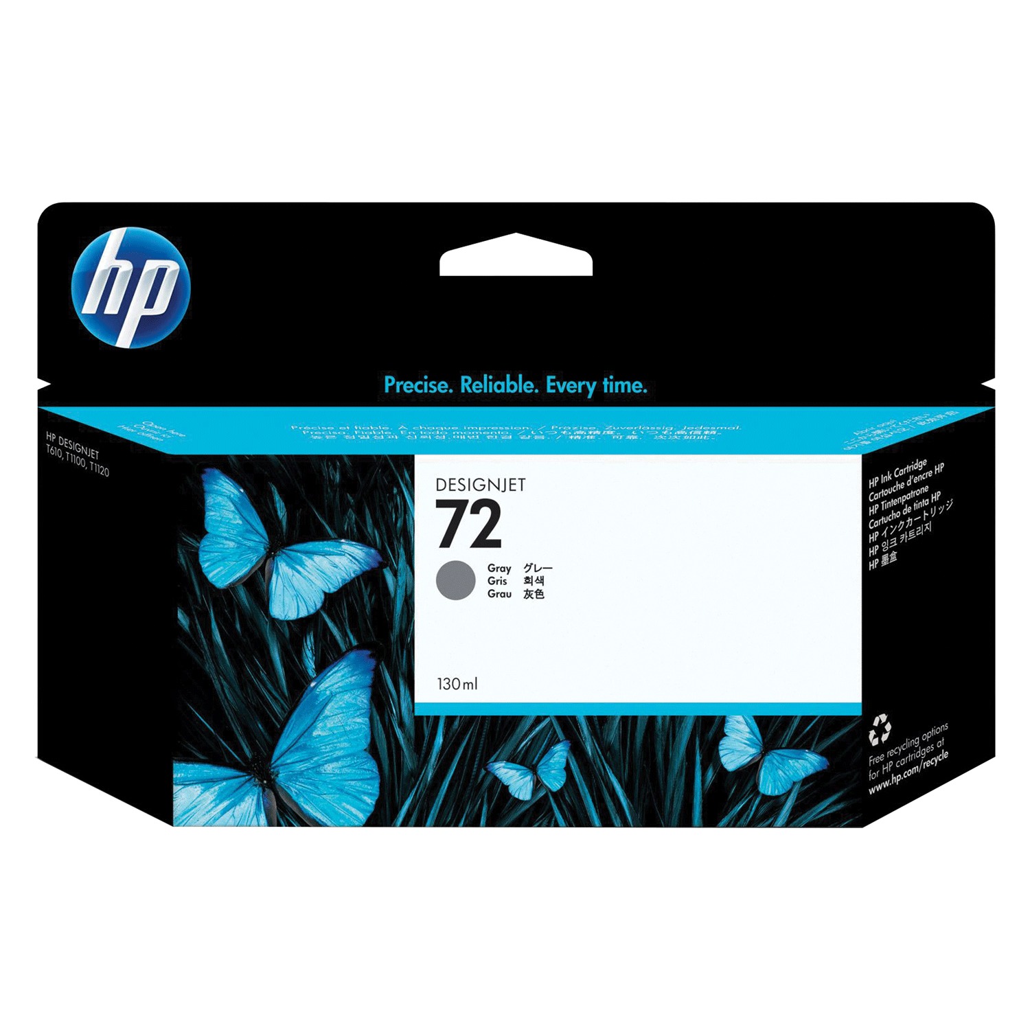 Картридж струйный для плоттера HP (C9374A) Designjet T610/795/1100 и др, №72, серый, 130мл, ориг. C9 361344 под заказ 8 дней