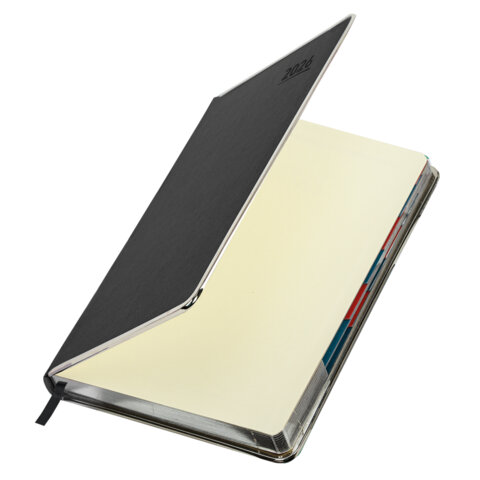 Ежедневник датированный 2026 А5 148х218 мм, GALANT "Infinity Silver", под кожу, серый, 117499 - МСК «Форвард»