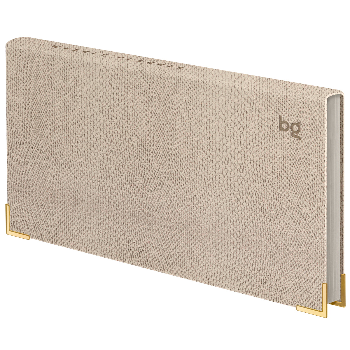 Еженедельник недатированный, 64л., твердый переплет, кожзам, BG "Python.Bronze", цветной срез 371689