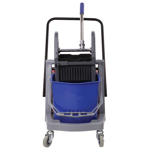 Тележка уборочная BRABIX, 2 съемных ведра 17 л, механический отжим, пластиковый каркас, 606660 - МСК «Форвард»