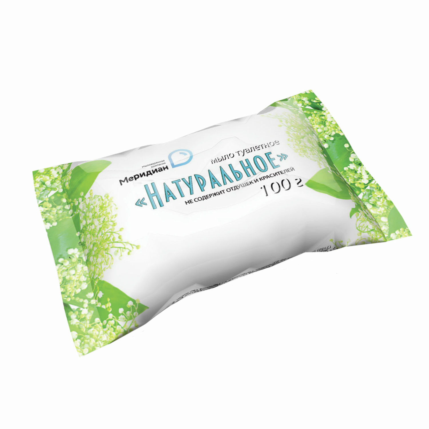 Мыло туалетное 100г НАТУРАЛЬНОЕ (Меридиан), 604051