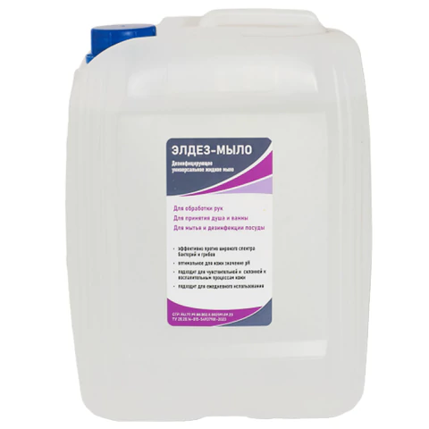 Мыло жидкое дезинфицирующее 5 л, ЭЛДЕЗ, ЭЛ-М-372 609563 ЧЕСТНЫЙ ЗНАК! - МСК «Форвард»
