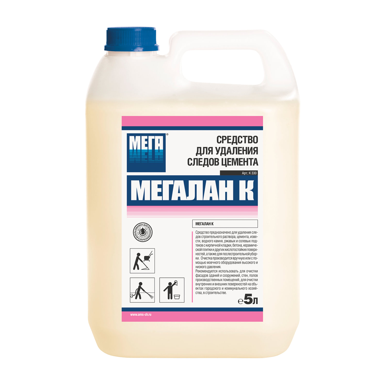 Средство для удаления следов цемента 5л МЕГАЛАН К, К 330 604339
