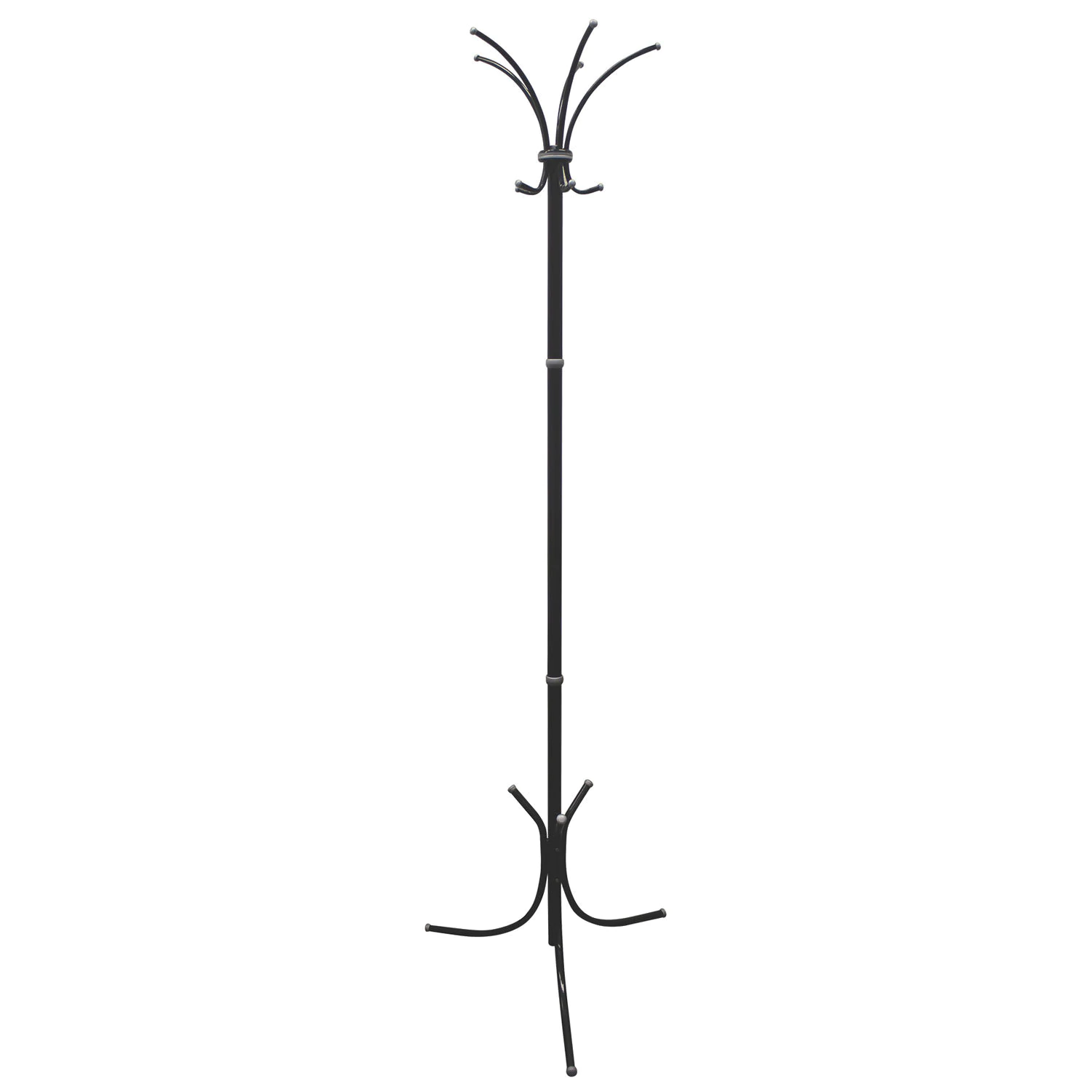 Вешалка-стойка Нова-3, 1,84 м, основание 46*52 см, 5 крючков, металл, черная, 605709